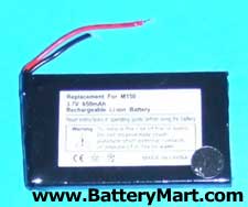 Palm M150, M155, Zire 21, 22 PDA Battery