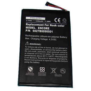 Replacement Barnes and Noble Nook Color, Tablet Battery