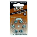Toshiba Size 312 Hearing Aid Batteries - 6 Pack