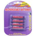 AAA NiMH Rechargeable Batteries - 4 Pack