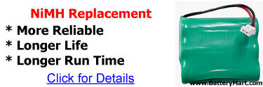 NiMH Replacement - Longer life, more reliable