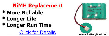 NiMH Replacement - Longer life, more reliable