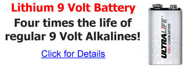 9 Volt Lithium Battery - 4 Times the Life of 9V Alkalines