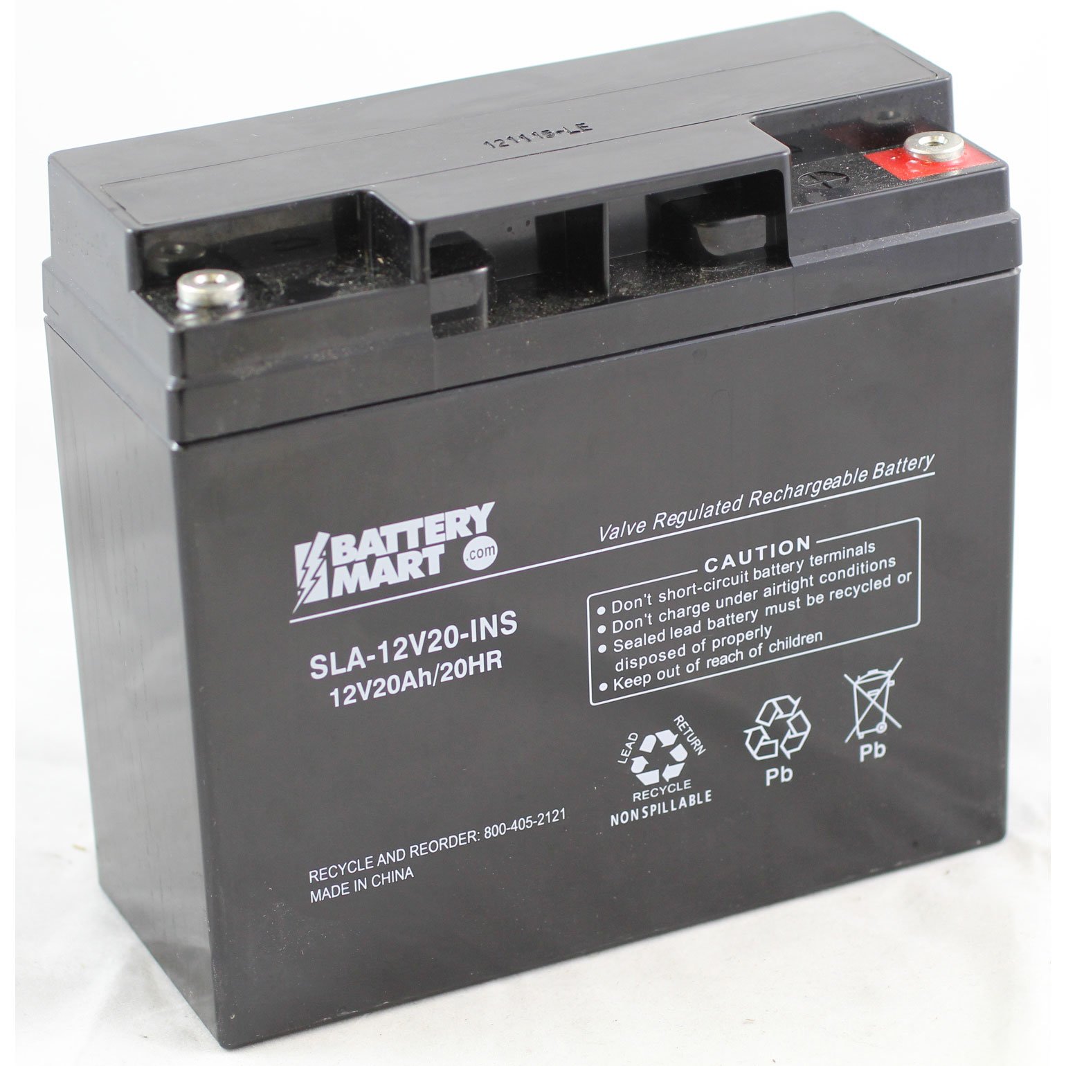 12 Volt 20 Ah Sealed Lead Acid Rechargeable Battery with Insert