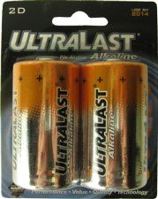 UltraLast D Alkaline Batteries - 2 Pack