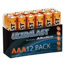UltraLast AAA Alkaline Batteries - 12 Pack