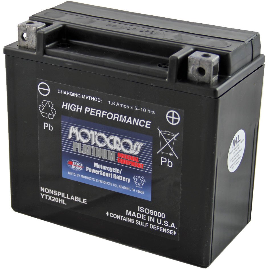YTX20HL-BS 12V 20AH Battery For Motorcycle Sportster XL 883 1200 Snowmobile UTV