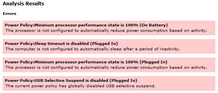 Windows 7 Power Efficiency Report Example