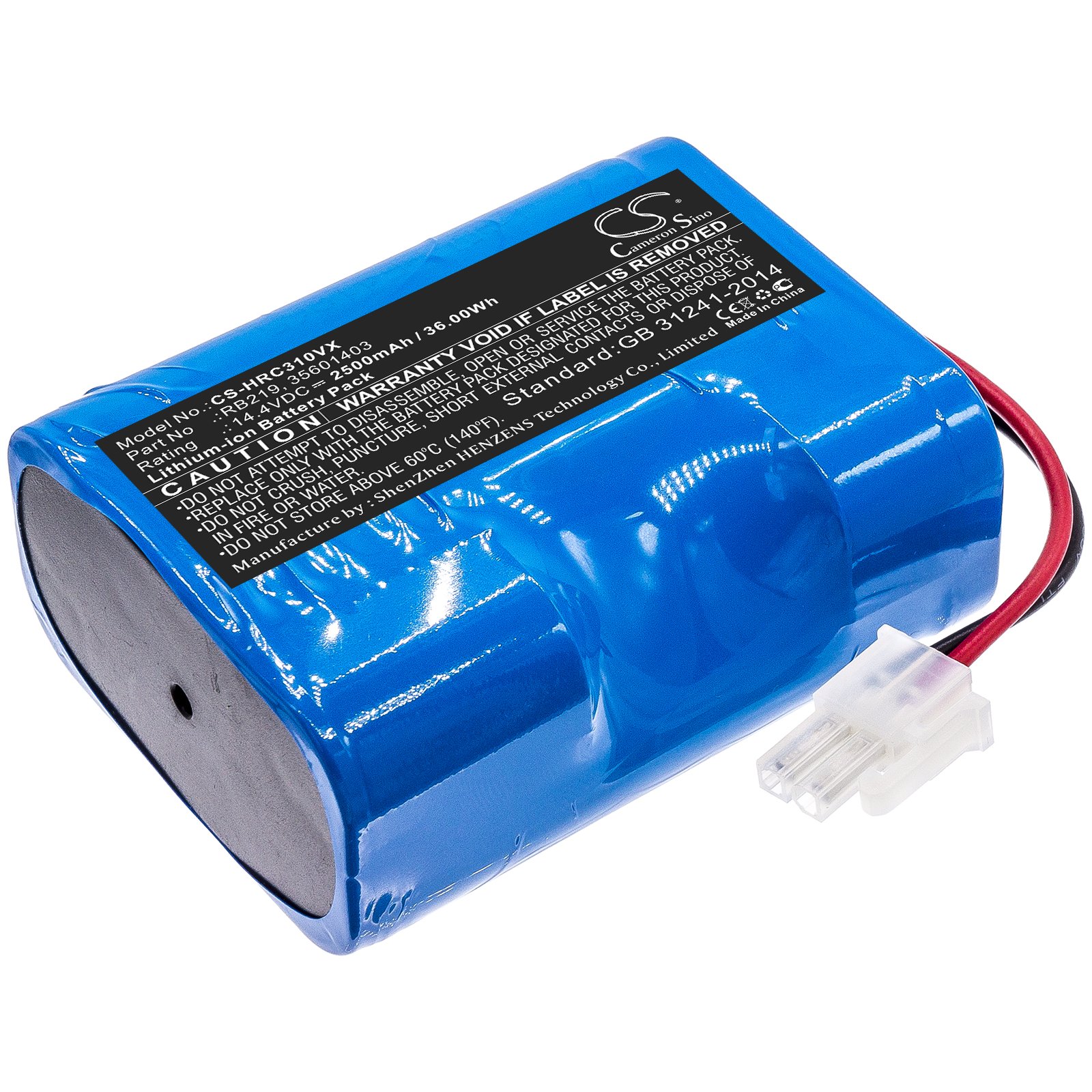 Replacement Hoover 35601403, RB219 Vacuum Battery (14.4V, 2.5 Ah, Li
