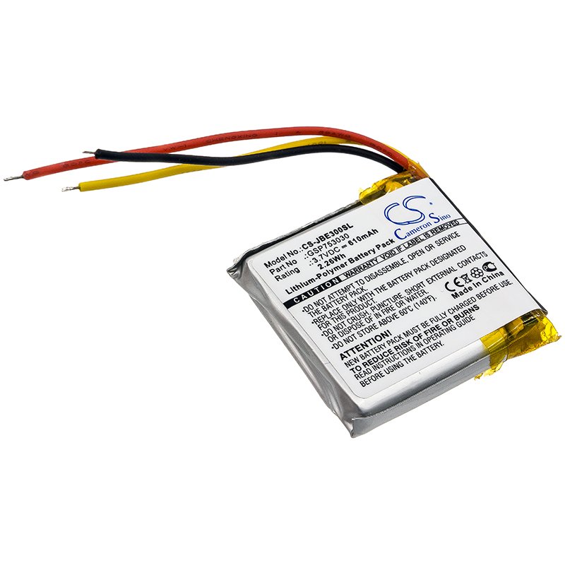 Replacement JBL Wireless Headset Battery (3.7V, 610mAh, LiPoly