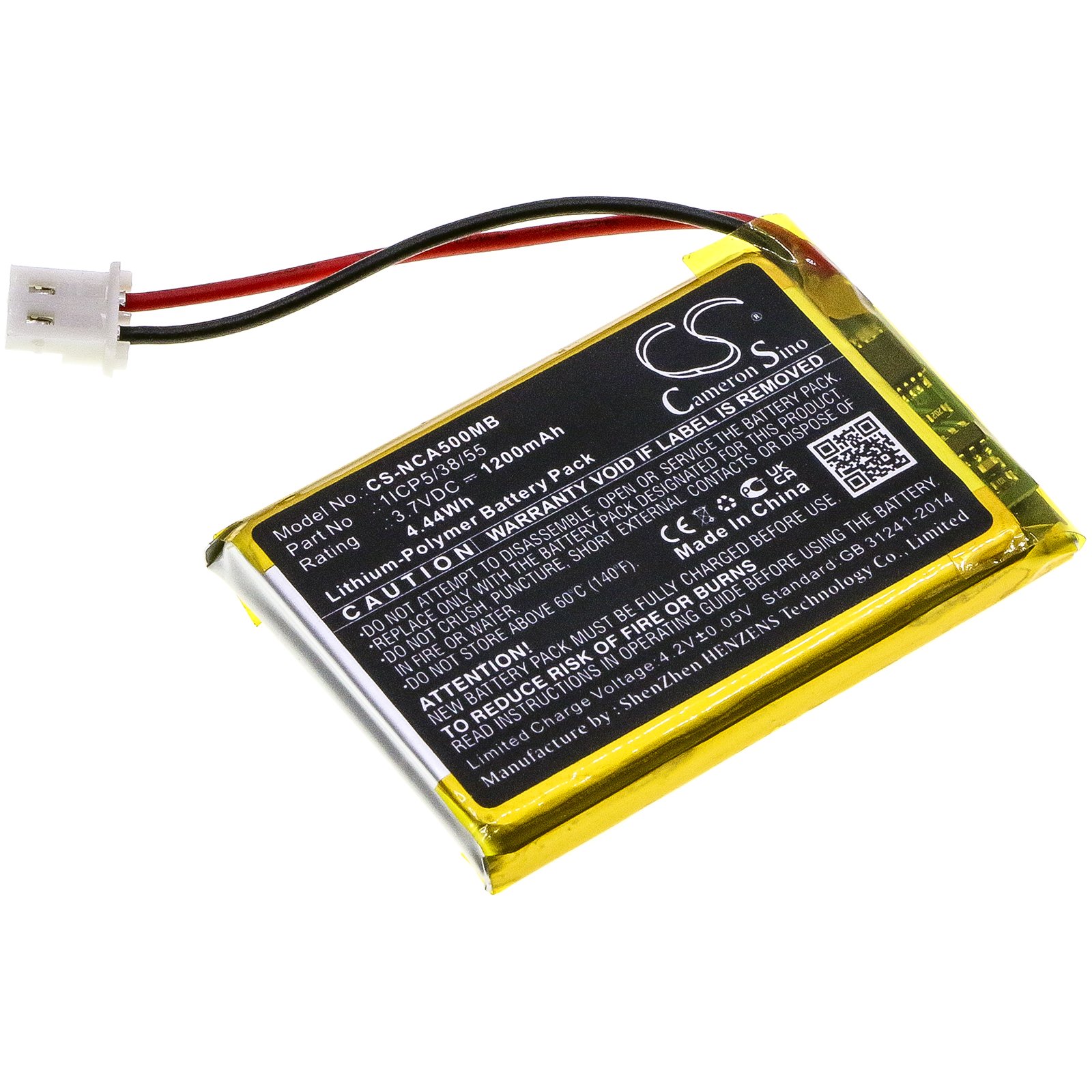 Replacement NUK 1ICP5/38/55 Baby Monitor Battery (3.7V, 1.2Ah, Li-Poly ...