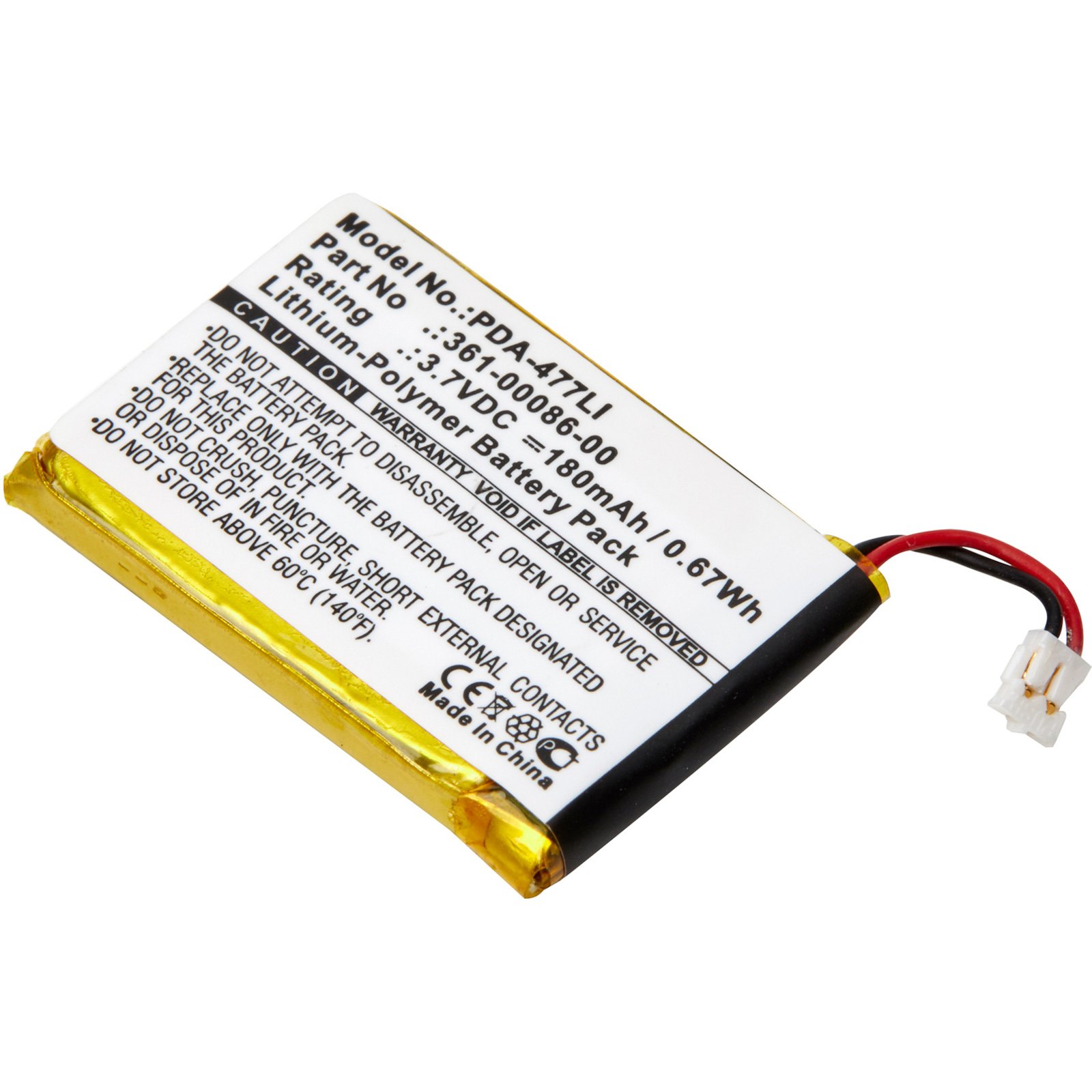 Replacement Garmin Smartwatch Battery (3.7V, 180mAh, LiPoly) Battery