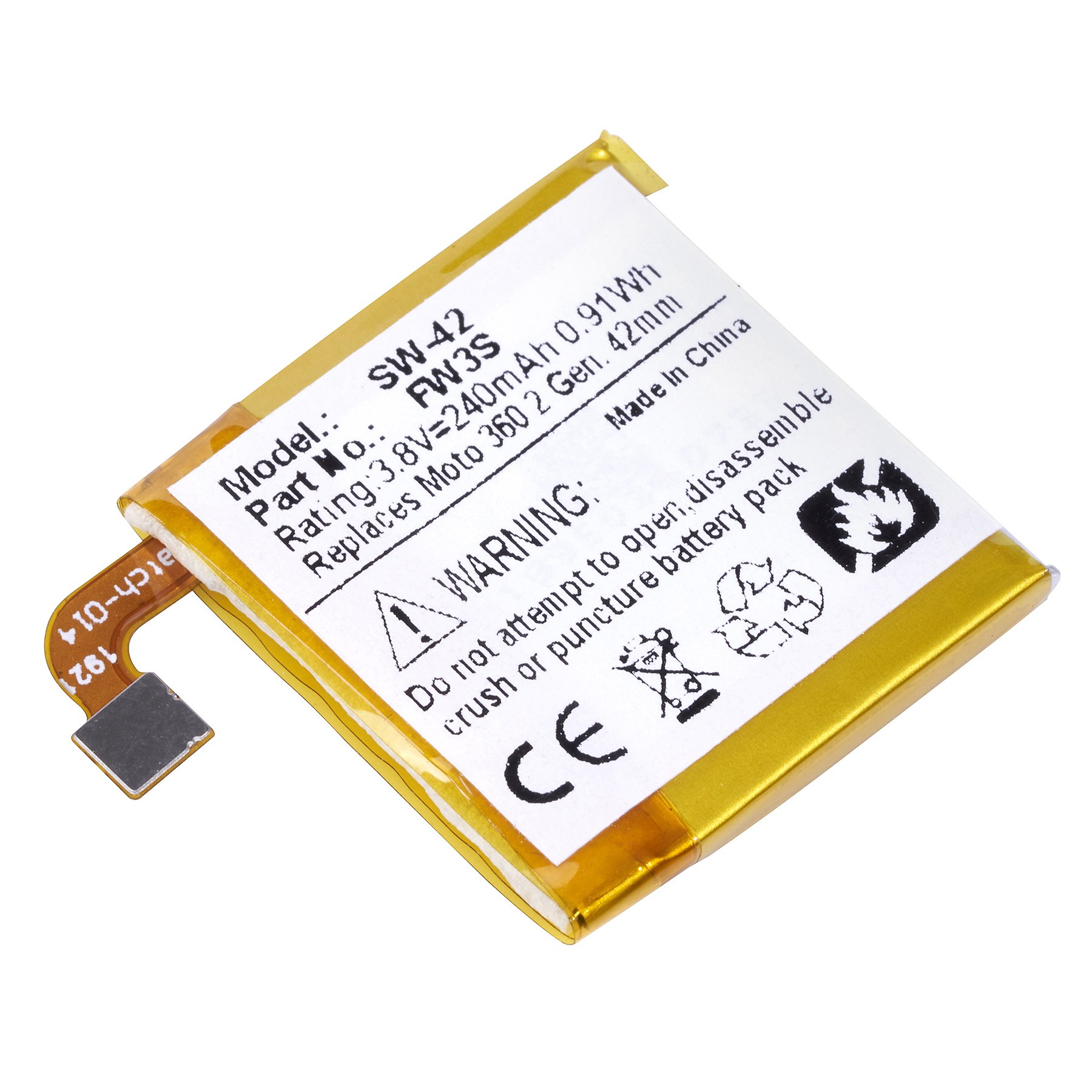 Replacement Motorola Moto 360 2nd (2015) Smartwatch Battery Battery Mart