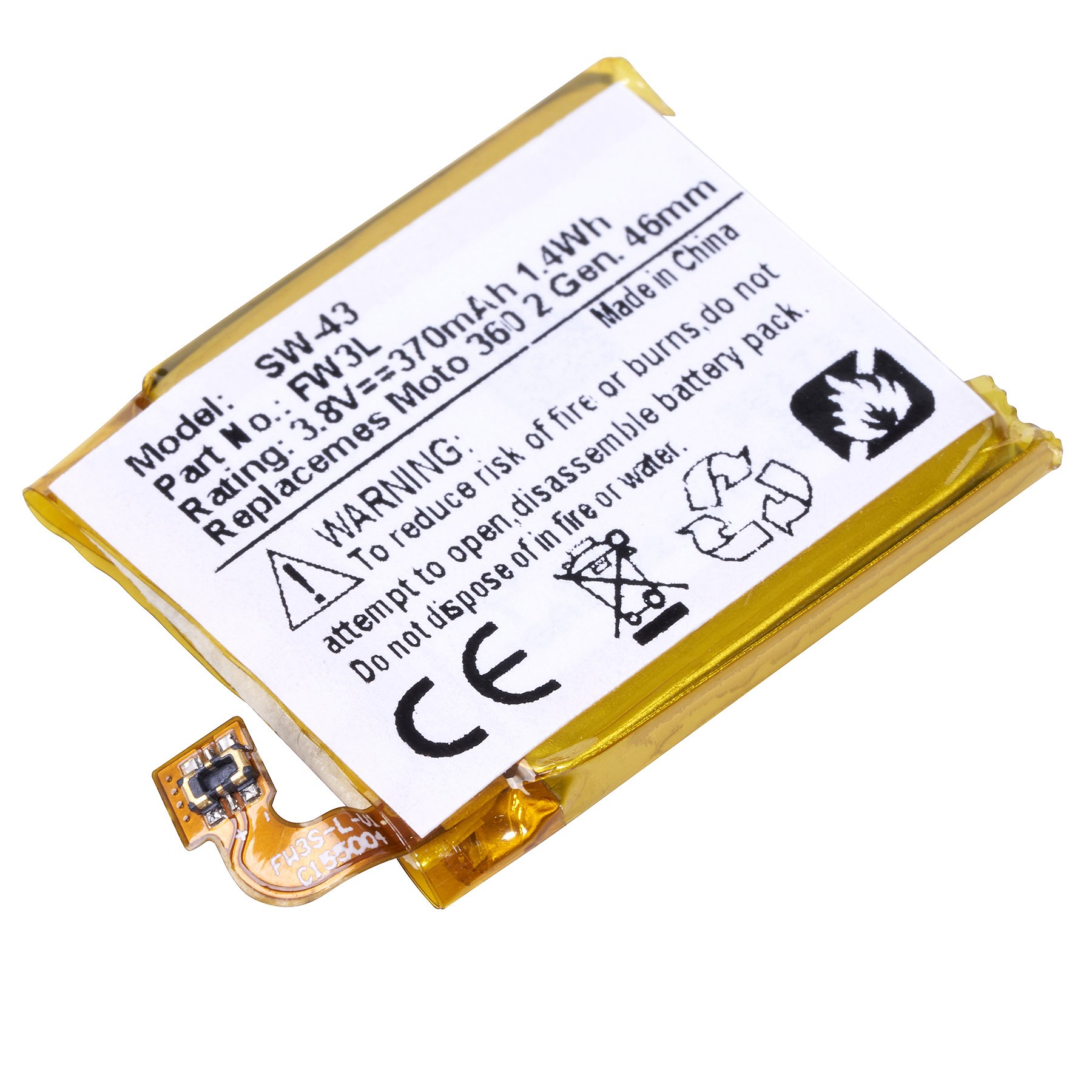 Replacement Motorola Moto 360 2nd Smartwatch Battery Battery Mart