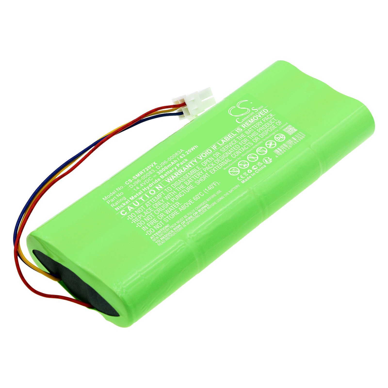 Replacement Samsung DJ9600083 Vacuum Battery (14.4 Volt, 3.0 Ah, NiMH