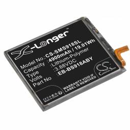 Replacement Samsung Galaxy S23 Ultra Cell Phone Battery (3.88 Volt, 4.9 Ah, Li-Poly)