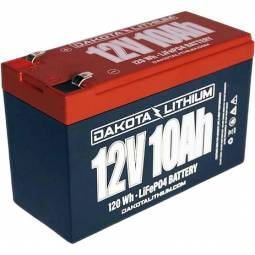 Dakota Lithium 12 Volt, 10 Ah LiFePO4 Deep Cycle Battery - F2 Terminals