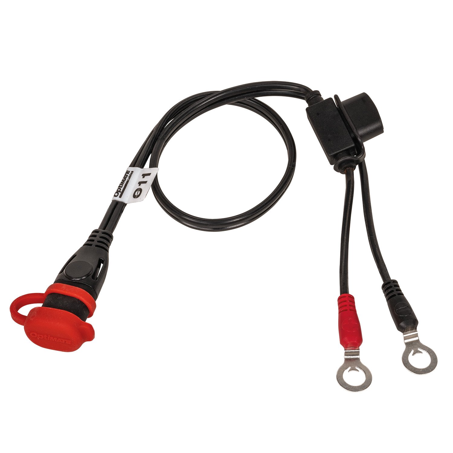 Tecmate Optimate O-14 Accuklemmen – Universele Klemmen Voor Ronde, Vierkante En Platte Polen – Met Rubberen Handgreep, 15A Zekering – Geschikt Voor -40°C
