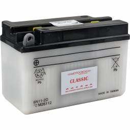 6N11-2D Dry Charge Battery: Acid Required