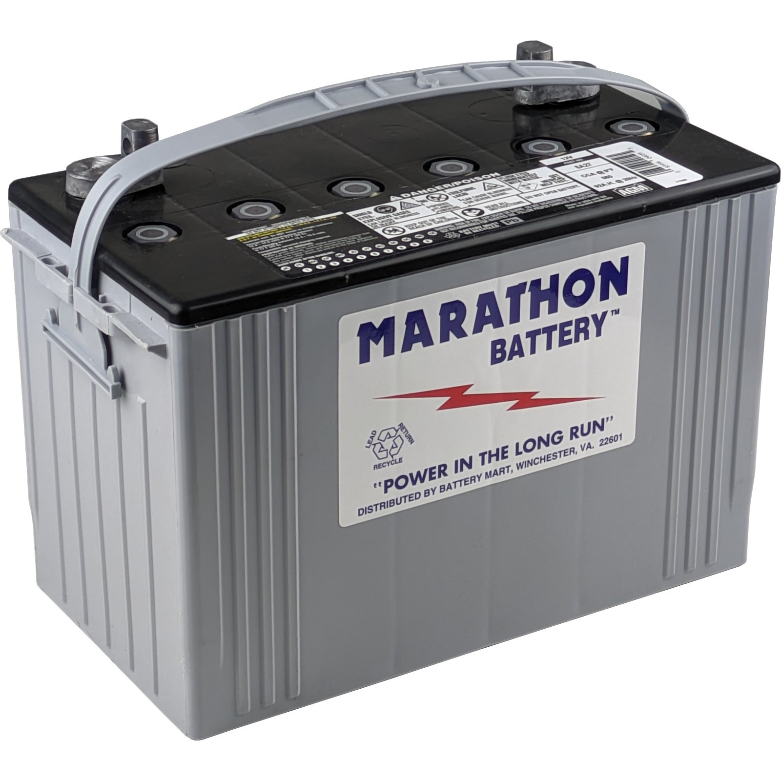 Marathon 8A27 Group 27 AGM Battery 12V 92Ah Battery Mart