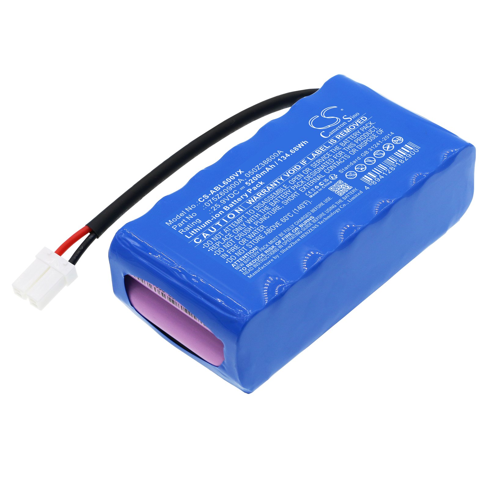 Replacement Wiper 075Z60900A Lawn Mower Battery (25.9 Volt, 5200 mAh, LiIon) Battery Mart