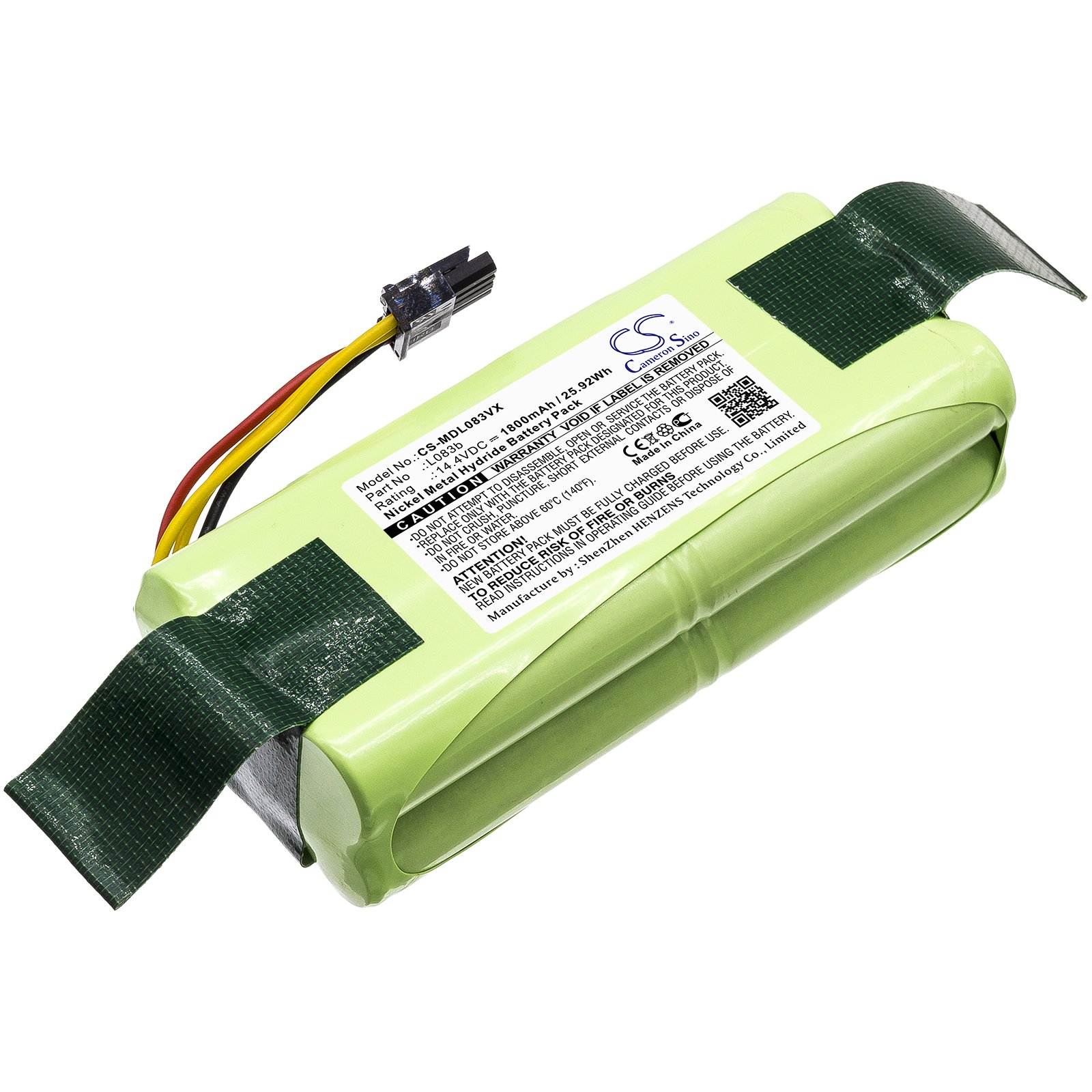 Replacement Midea L083b Vacuum Battery (14.4 Volt, 1800 mAh, NiMH