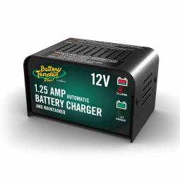 Battery Tender&reg; Plus 021-0128: 12 Volt 1.25 Amp Battery Charger with Rings and Clips