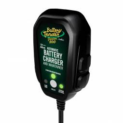 Battery Tender Junior 12 Volt, 800 mA Lead Acid & Lithium Charger with Rings and Clips