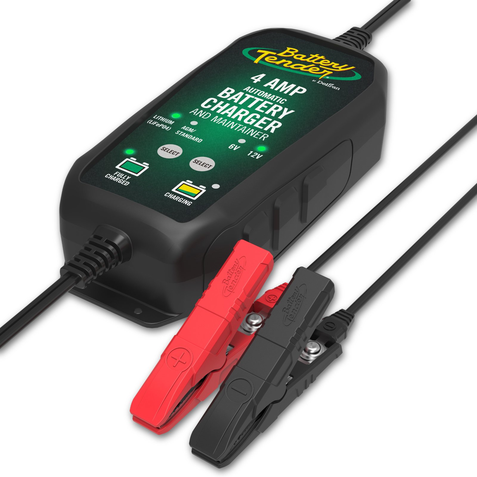 Battery Tender 6/12 Volt, 4 Amp Lead Acid &amp; Lithium Charger with 