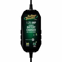 Battery Tender 022-0211-DL-WH: Selectable 6V/12V, 1.25 Amp Battery Charger with Rings and Clips