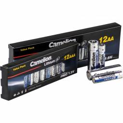 Camelion P7 AA & AAA Lithium Battery Bundle [12 Pack of Each]