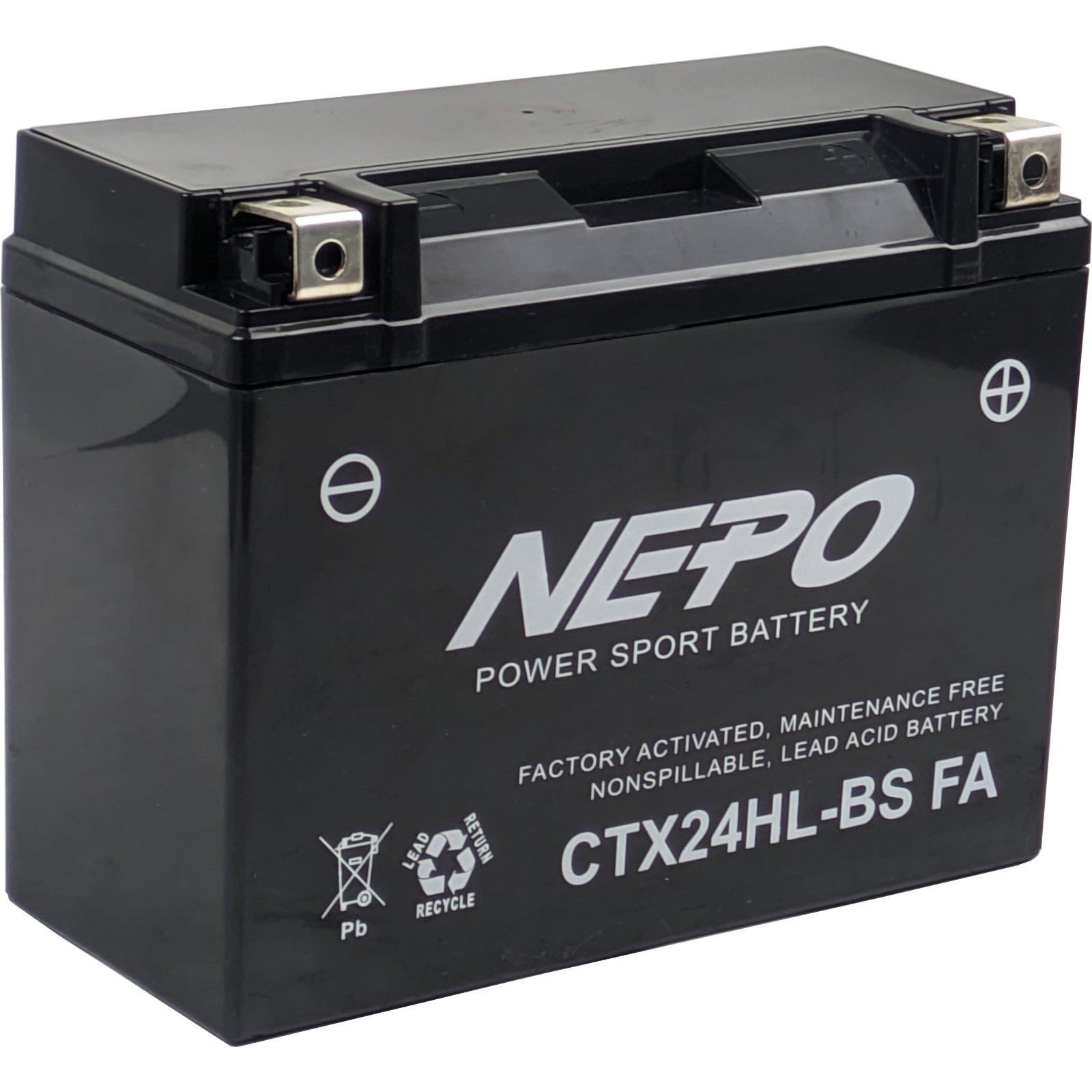 Replacement YTX24HL-BS AGM Maintenance Free Battery