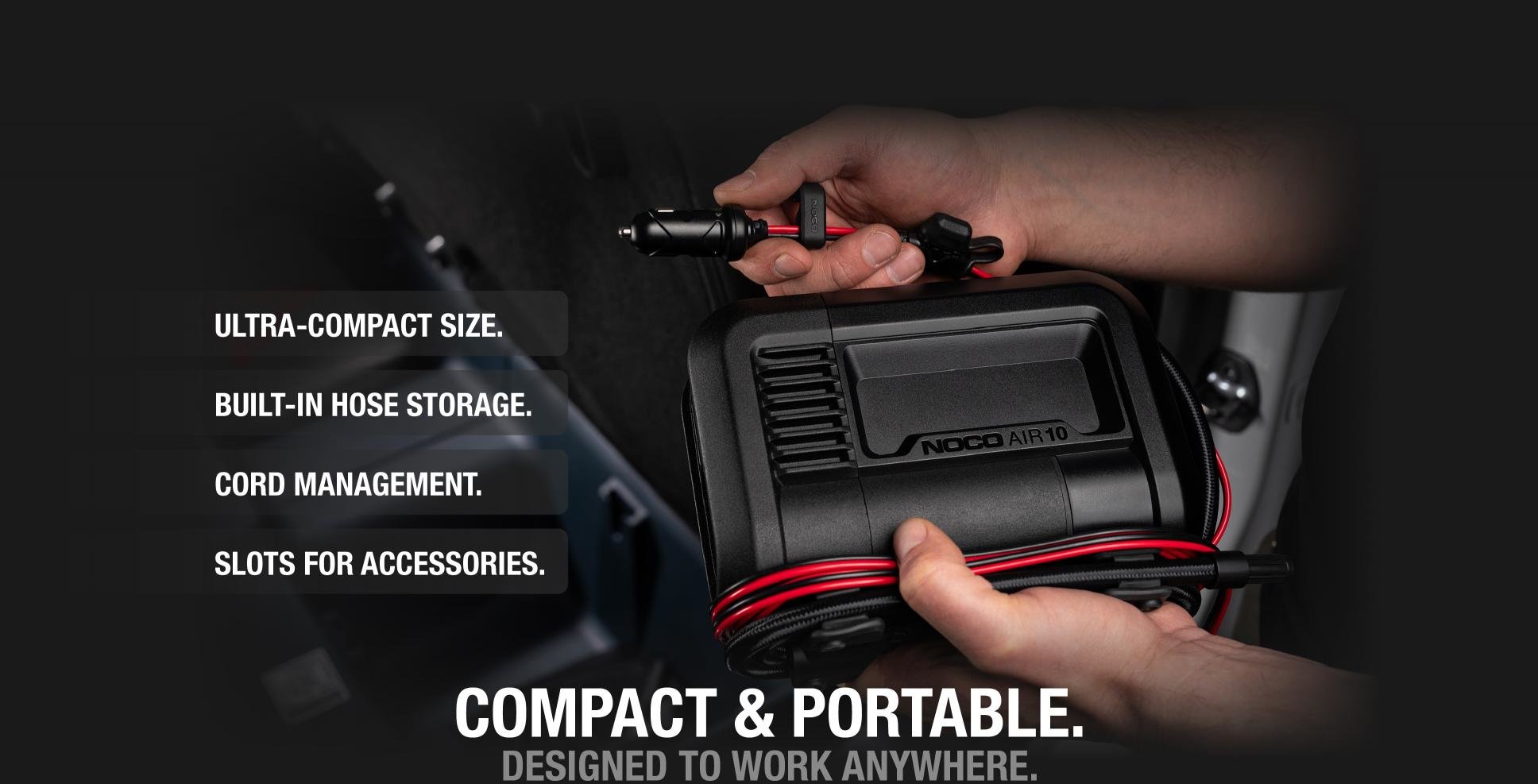 NOCO AIR10 Gonfiatore Portatile 10A 12V - 36 SLPM, 0-40 PSI In 3,8 Min, Display Digitale, Spegnimento Automatico