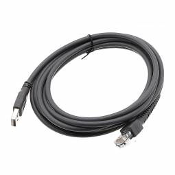 Barcode Scanner Cable with USB Port, 10 ft. Straight Cord