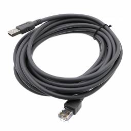 Barcode Scanner Cable with USB Port, 16 ft. Straight Cord