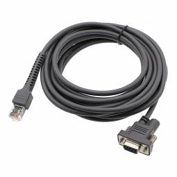 Barcode Scanner Cable with RS232 Port, 16 ft. Straight Cord
