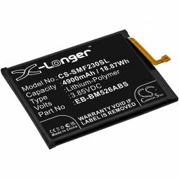 Replacement Samsung Galaxy M23 5G Cell Phone Battery (3.85 Volt, 4900 mAh, Li-Poly)