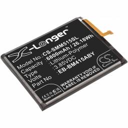 Replacement Samsung Galaxy M51 Cell Phone Battery (3.85 Volt, 6800 mAh, Li-Poly)