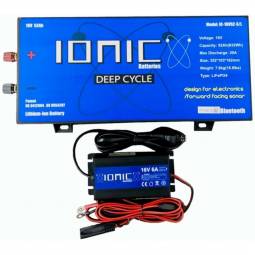 Ionic Lithium 16V 52Ah Marine Electronics/Sonar LiFePO4 Battery + Charger