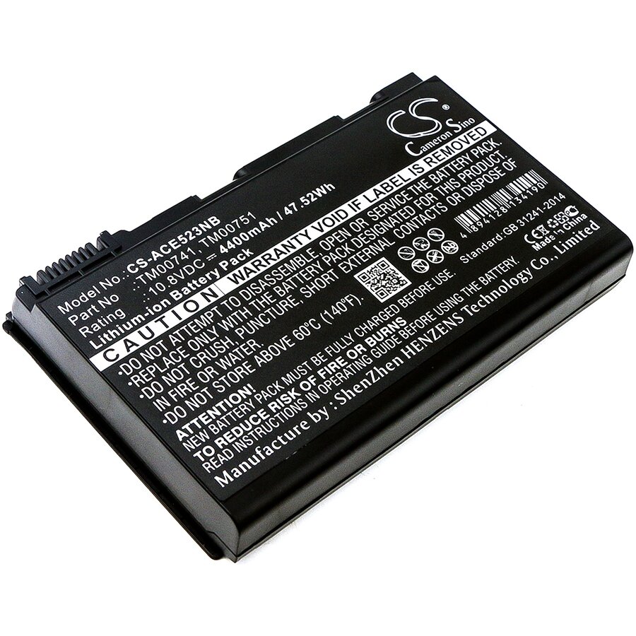 Batteria Per Laptop Acer TM00741 TM00751 GRAPE32 – 4400mAh, 6 Celle, Compatibile Con TravelMate Ed Extensa - 6
