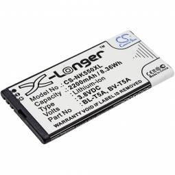 Replacement Nokia BL-T5A, BV-T5A Cell Phone High-Capacity Battery