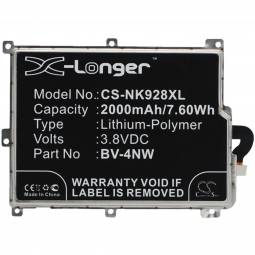 Replacement Nokia BV-4NW Cell Phone Battery