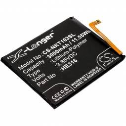 Replacement Nokia HE316, HE335 Cell Phone Battery
