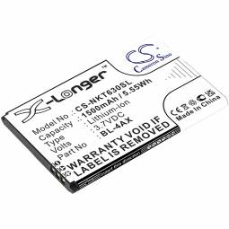 Replacement Nokia BL-4AX, BL-4XL Cell Phone Battery