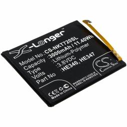 Replacement Nokia HE340, HE347 Cell Phone Battery