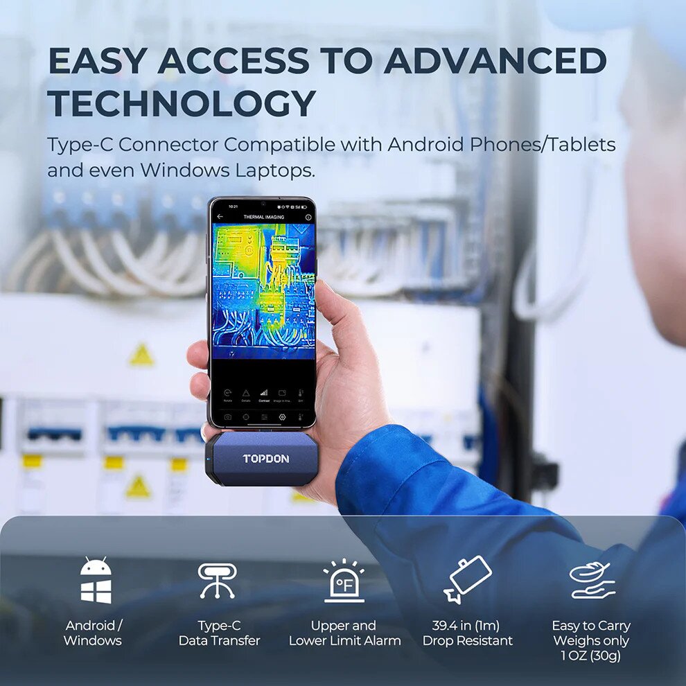 TOPDON TC001 Thermal Camera for Automotive Diagnostics