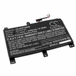 Replacement Asus B31N1726 Laptop Battery (11.4 Volt, 4200 mAh)