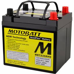 Motobatt MBTZ26RHD 12V AGM Battery - 585 CCA, Group 26R