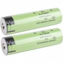 Protected NCR18650GA 18650 Button Top Rechargeable Batteries with Case [2-Pack]