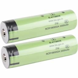 Protected NCR18650GA 18650 Button Top Rechargeable Batteries with Case [2-Pack]